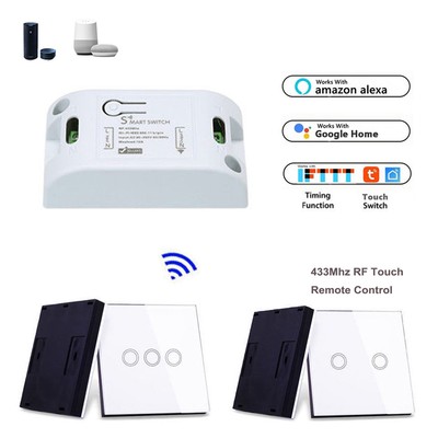 BAIFULAI Funk Lichtschalter Set - Batterielos 230V 16A Mit WiFi & RF433 Fernsteuerung