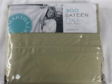 Martha Stewart 300 Sateen Green Full Flat Sheet NIP