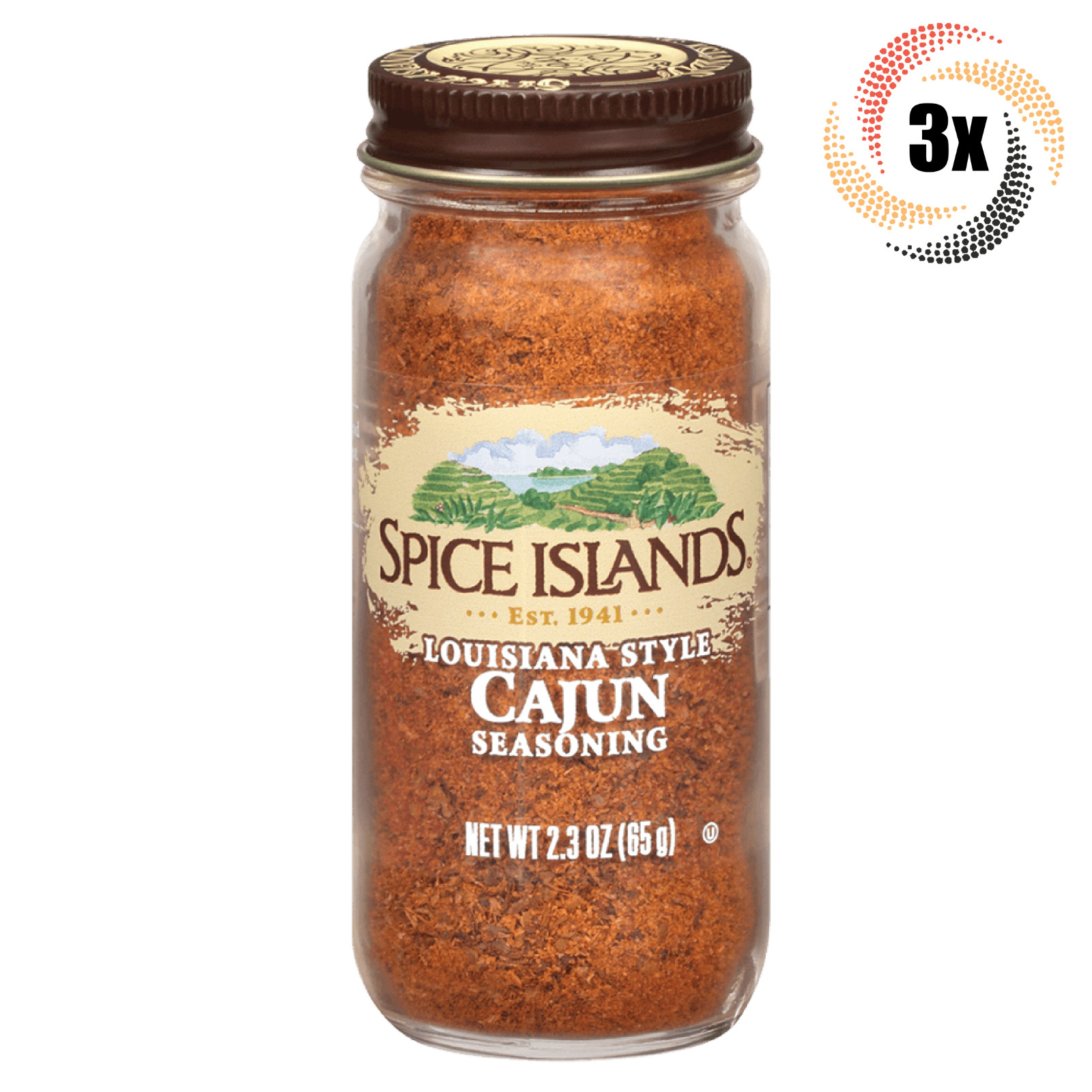 3x Jars Spice Islands Louisiana Style Cajun Seasoning | 2.3oz | Fast Shipping