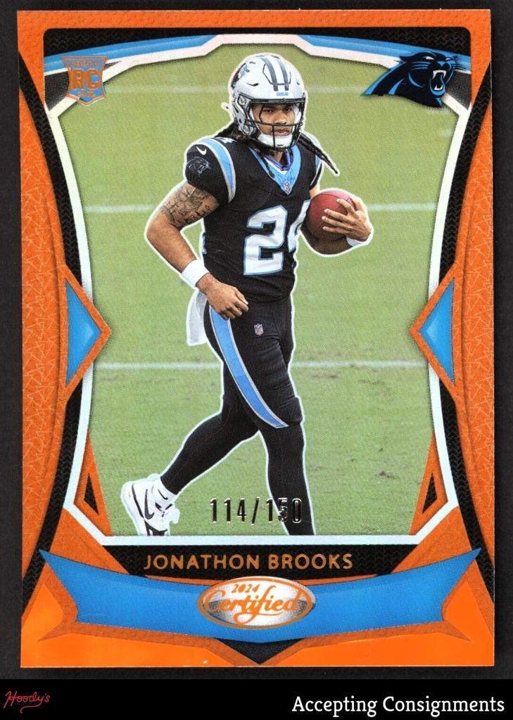 2024 Certified Mirror Orange #136 Jonathon Brooks RC ROOKIE 114/150 PANTHERS