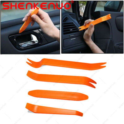 4 Auto Trim Removal Tool Kit Car Panel Door Window Fastener Remover Pry Tool Set