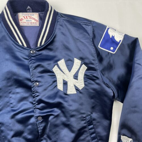 Giacca raso vintage anni 80 90 New York Yankees ricamata con bottoni XS - LEGGI DESCRIZIONE - Foto 11 di 24
