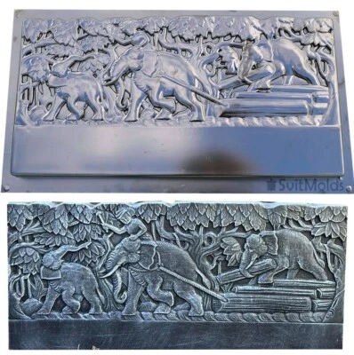 Concrete mold Elephant Edge Stone Border Concrete Cement fence ABC plastic BR13