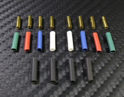 24K GOLD plated Sn-P bronze CARTRIDGE CONNECTOR CLIPS & TUBES - NEW DESIGN -