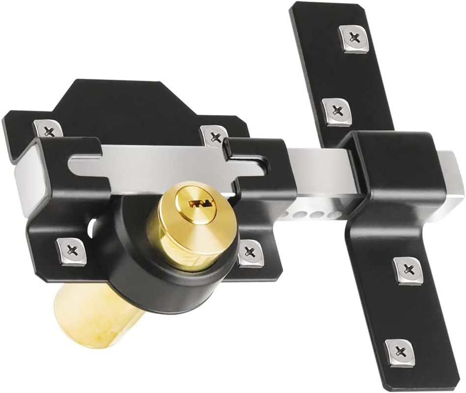 Both Side Lock Door 50Mm Long Throw Gate Lock Stainless Steel Grade Lockable wit