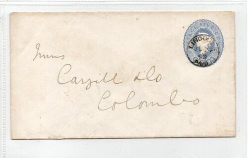 CEYLON: 1893 postal stationery envelope (C74141) - Imagen 1 de 1