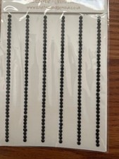 CraftbuddyUS 220pcs 3mm Black Self Adhesive Diamante Rhinestone Strip Gems DIY  