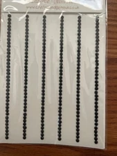 CraftbuddyUS 220pcs 3mm Black Self Adhesive Diamante Rhinestone Strip Gems DIY  