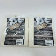 2 Pack AllergyCare Standard 21"X27" Cotton Allergen Barrier Pillow Case Bargoose