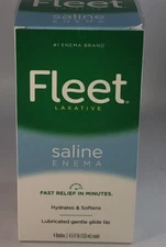 *4 Bottles* 4.5 fl oz Each Fleet Laxative Saline Enema for Adult Constipation