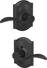 Schlage Accent Passage Door Lever Set with Decorative Camelot Trim F10 ACC CAM