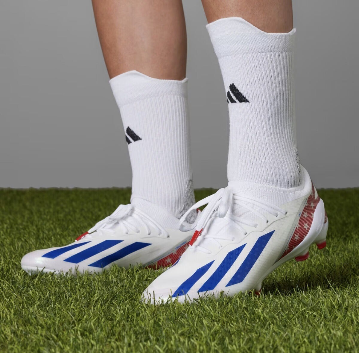 Adidas X Crazyfast USA .1 FG Soccer Low Size 7.5 Men White Blue Red IG0664 Adidas X Crazyfast USA .1 FG White Blue Red Men main image 4