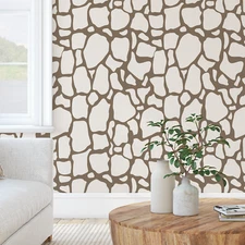 Rock Wall Pattern Wall Stencil - Large, Reusable Wall Pattern Stencil