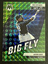 Javier Baez 2022 Panini Mosaic Big Fly #BF-1 Green Prizm Detroit Tigers MLB 
