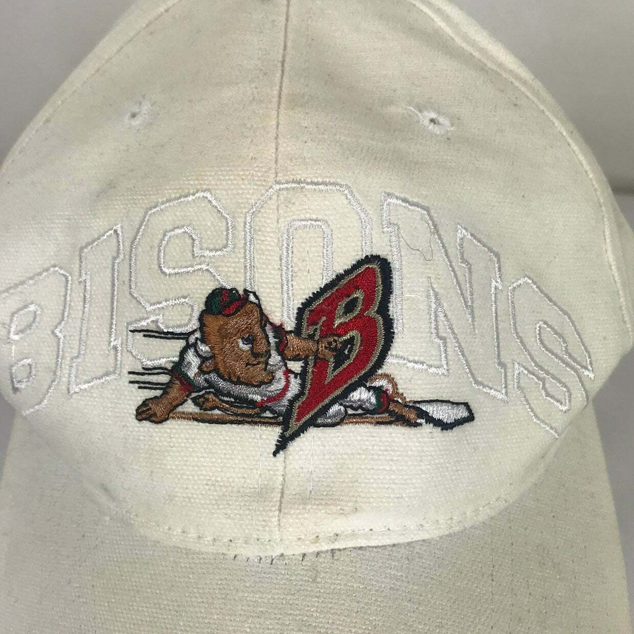 Starter Bisons White Baseball Adjustable Trucker … - image 2