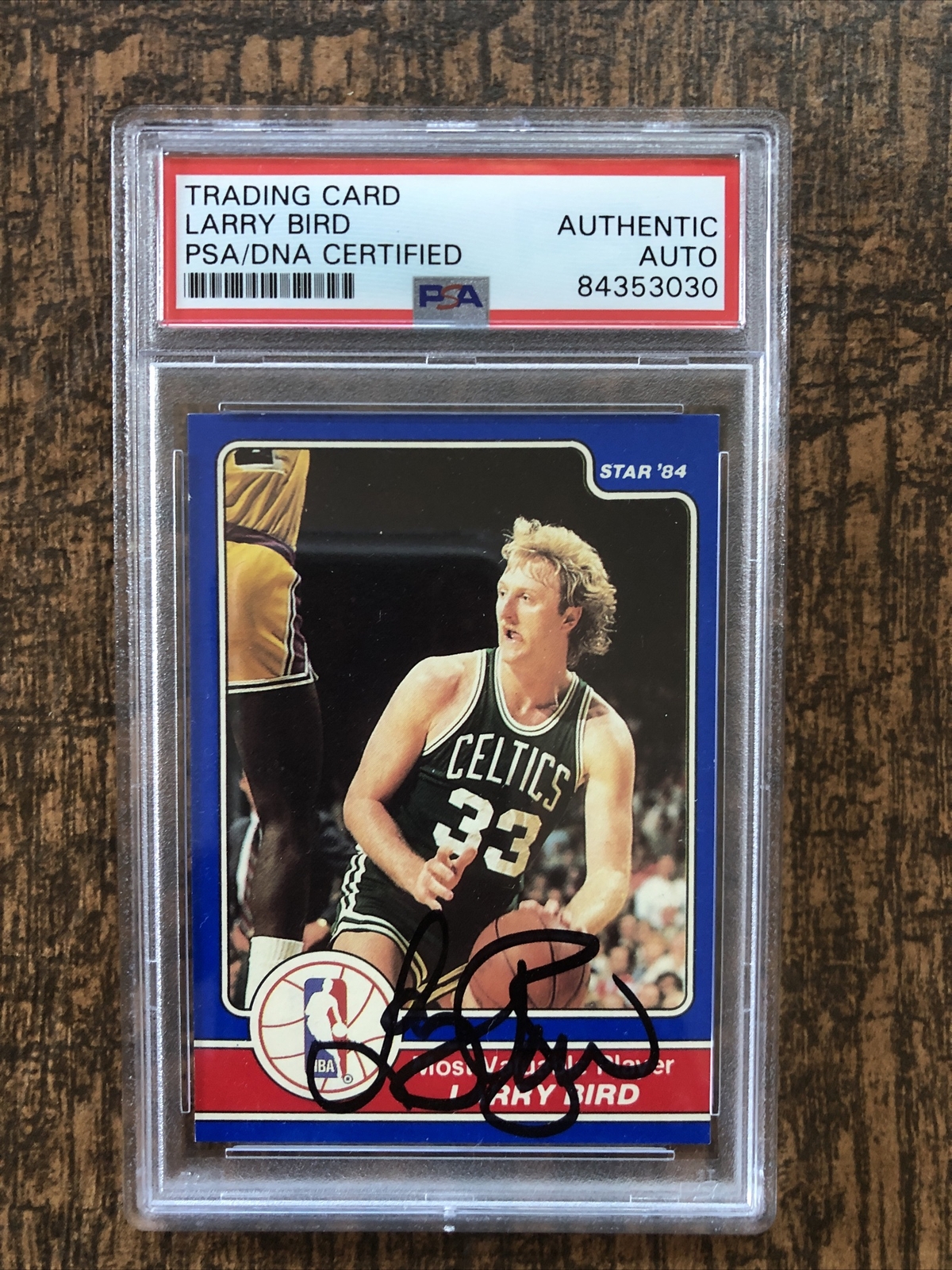 1984 Larry Bird Star Card Signed PSA/DNA ENCAPSULATED Boston Celtics