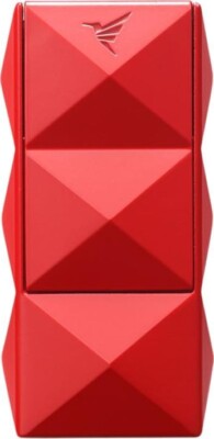 NEW !! COLIBRI QUASAR II TORCH JET 2 FLAME CIGAR LIGHTER w. CIGAR PUNCH / RED