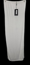 PrettyLittleThing Womens Size 10 White Basic Bandeau Midaxi Dress NWT