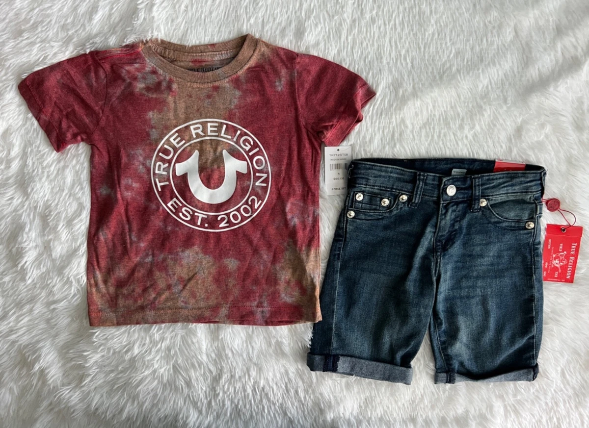 TIE DYE T-SHIRT AND SHORTS SET - Red