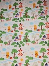 100 Cotton Disney Winnie The Pooh And Friends Hundred Acre Hugs Fabric FQ
