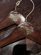 2 Vintage Britches Georgetown Washington DC Wood Clothes Shirt Coat Suit Hanger