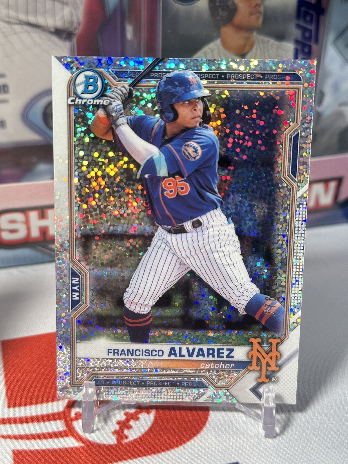2021 Bowman Chrome Prospects Speckle Refractor #BCP-209 Francisco Alvarez /299