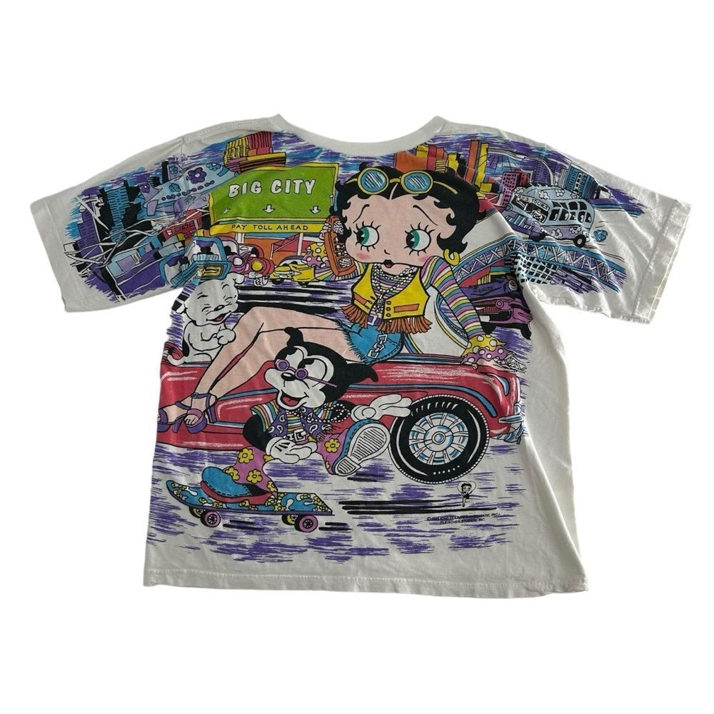 Vintage Betty Boop Shirt Men's Large White 1999 90s Big City Vintage Betty Boop Shirt Men's Large White 1999 90s Big City