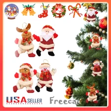 4 Style Christmas Hanging Ornament Santa Claus Snowman Doll Xmas Tree Decor Gift