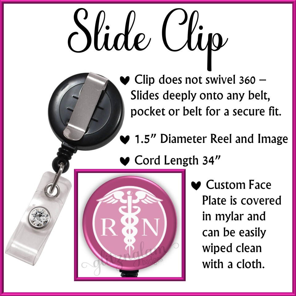 как выглядит RN Retractable Badge Holder Reel, Registered Nurse Badge Reel, RN Lanyard GG1222 фото