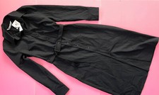 Zara M MIDI SHIRT DRESS BLACK STRETCHY BUSINESS ATTIRE
