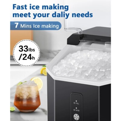 Iceman Pebble Ice Machine, Countertop Nugget Ice Maker