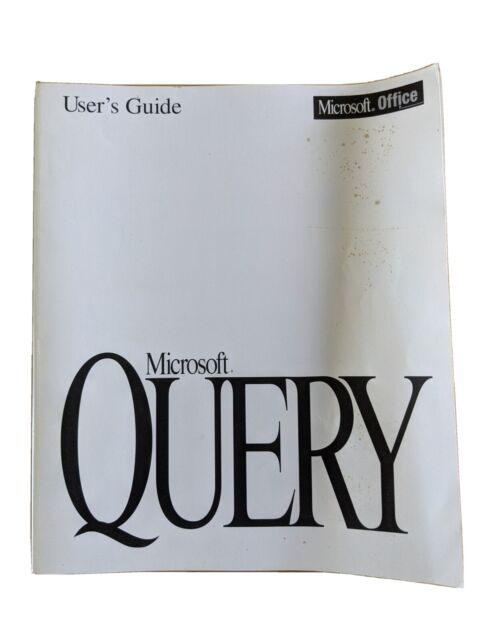 Microsoft Office QUERY Users Guide