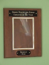 Employee of the Year Plaque 8x10 Board w/ 4x6 Picture Frame FREE Custom Engrave