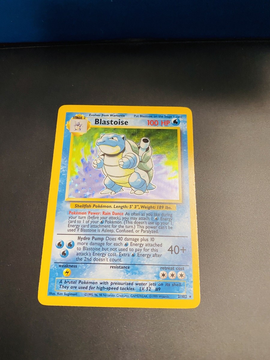 BLASTOISE Base Set Holographic Pokemon Card 1999 2/130 Near Mint | eBay BLASTOISE Base Set Holographic Pokemon Card 1999 2/130 Near Mint | eBay