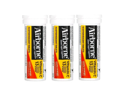 #ad BRAND NEW 30 Count Airborne Effervescent Immune Boost Vitamin C Tablets Orange $14.99