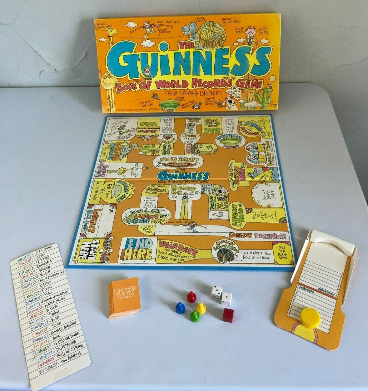 Vintage Guinness Book of World Records Board Game Parker Brothers 1979