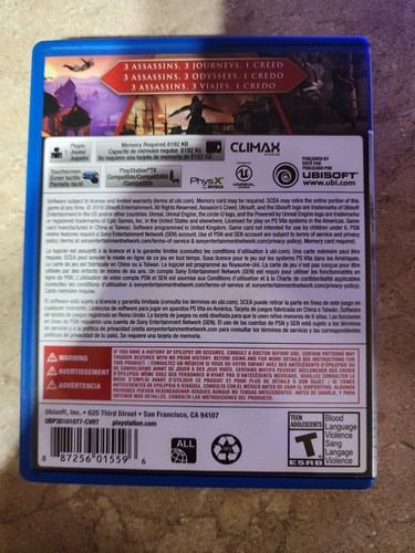 Assassin's Creed Chronicles Playstation Vita PS Vita (Used) - Picture 2 of 3
