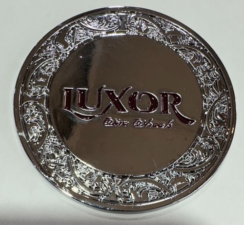 Lowrider Wire Wheel Knockoff Metal Chips Luxor Chrome Gold Emblems set of 4 - Picture 18 of 19