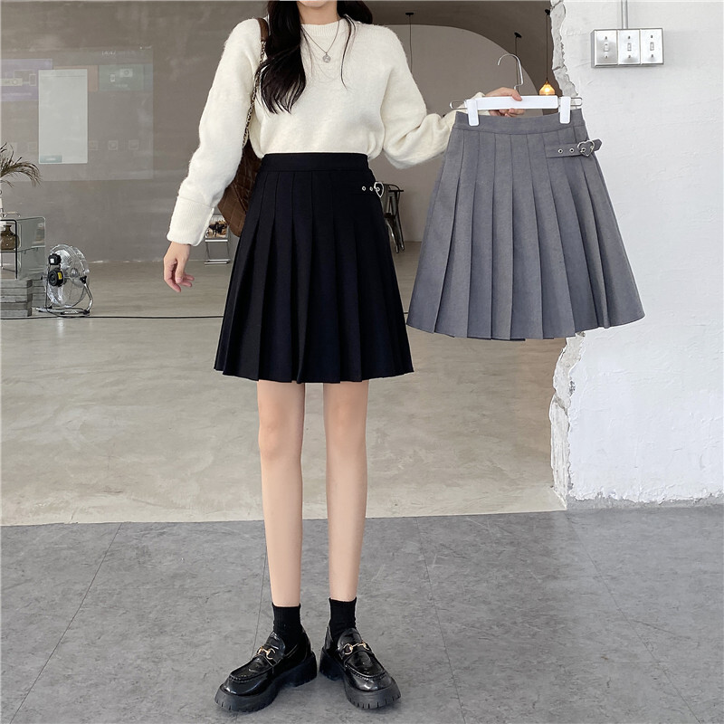 Women Girls JK College Style Pleated Skirts High Waist Skirts