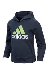 Adidas Little Boys Fleece Pullover Hoodie Jacket Top Size: 4 New NWT