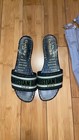 CHRISTIAN DIOR Dway Embroidered Cotton Heeled Slides EU40 — photo 3