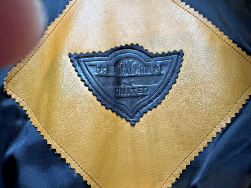 VINTAGE (1980's) BUGATCHI Men's Leather Jacket Size XL Black/Olive (REDUCED $$) - Picture 9 of 13