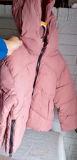 ZARA Girls Hooded Puffer Jacket Pink Size 10/12 Zip Coat Winter Cozy