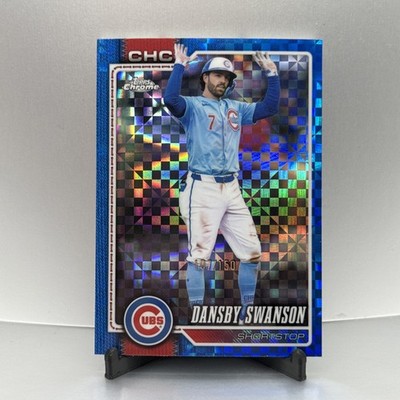 2026 Topps Chrome- Dansby Swanson #187 Blue X-Fractor /150 Cubs Color-Match