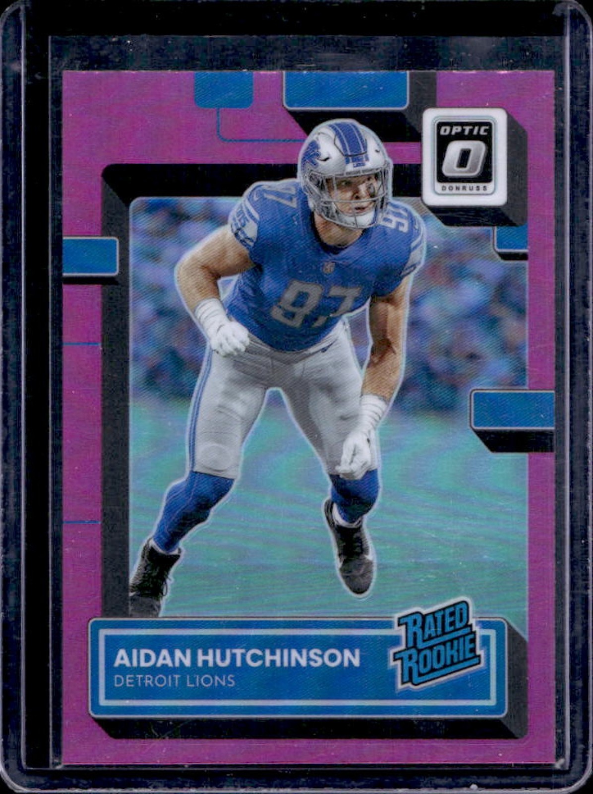 2022 Donruss Optic Aidan Hutchinson Pink Rated Rookie #213 Lions