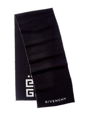 Givenchy 4G Reversible Wool & Silk-Blend Scarf Women's Black | eBay