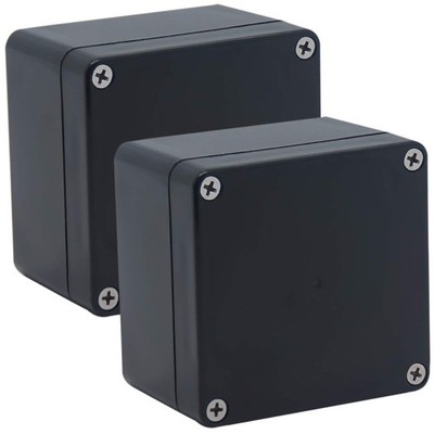 2 Pack Black IP65 Waterproof ABS Plastic Electronic Junction Project Cases