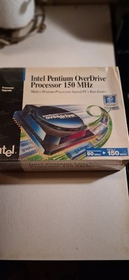BOX INTEL PENTIUM OVERDRIVE 150 MHz CPU UPGRADE - SEALED, NEW IN BOX . NIB