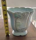 Weller Pottery Scenic Vase 7" Scalloped Rim