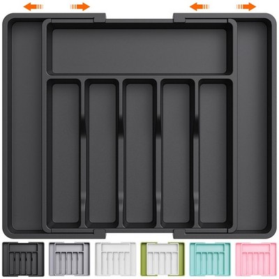 Extra Large Expandable Silverware Drawer Organizer - Utensil Tray for Kitchen St